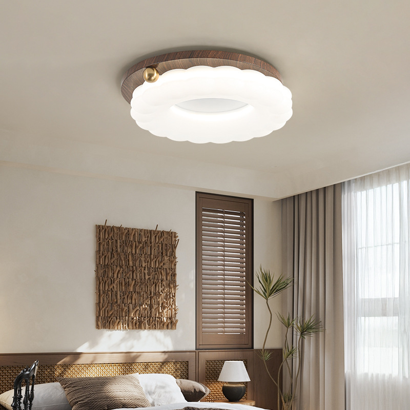 Lámpara de dormitorio de estilo crema medieval, lámpara de techo, cálida calabaza, nube, burbuja, personalidad, pequeña bola dorada, lámpara de dormitorio principal, lámpara de habitación