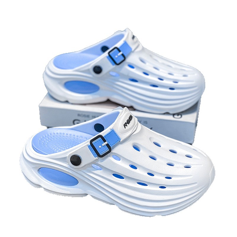 Primavera y verano 2025 hombres transpirables y cómodos a juego de colores tendencia moda casual todos los días zapatos con agujeros para hombres