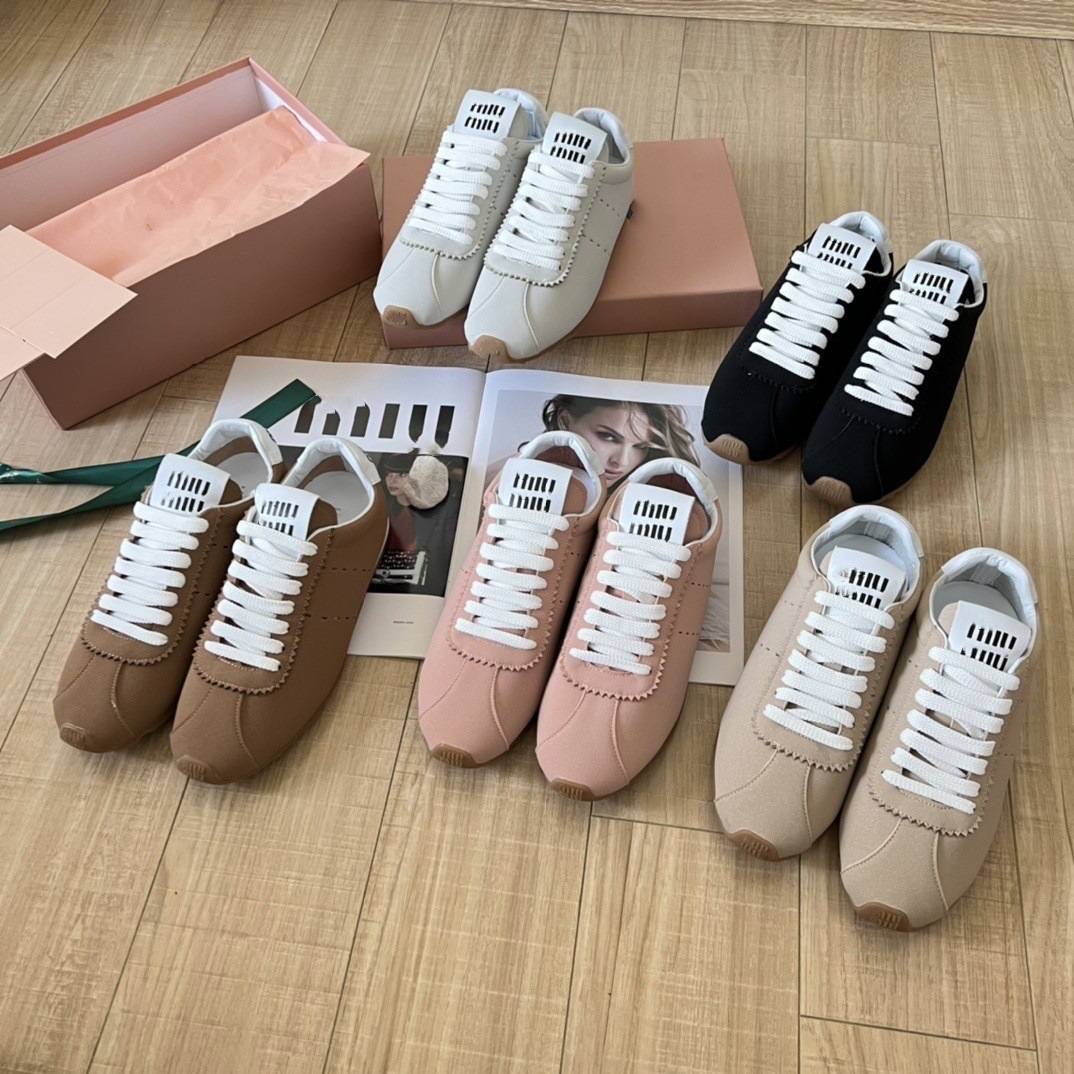 2024 early spring new German training shoes women's genuine leather retro flat solid color German training argan shoes lace-up casual sneaker