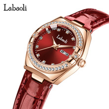 Labaoli女士手表防水夜光皮带女表 跨境爆款手表女星期日历石英表