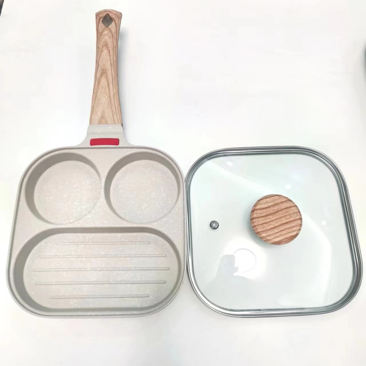 2-1 베이지 유니버설 우드 그레인 커버 뚜껑 구슬