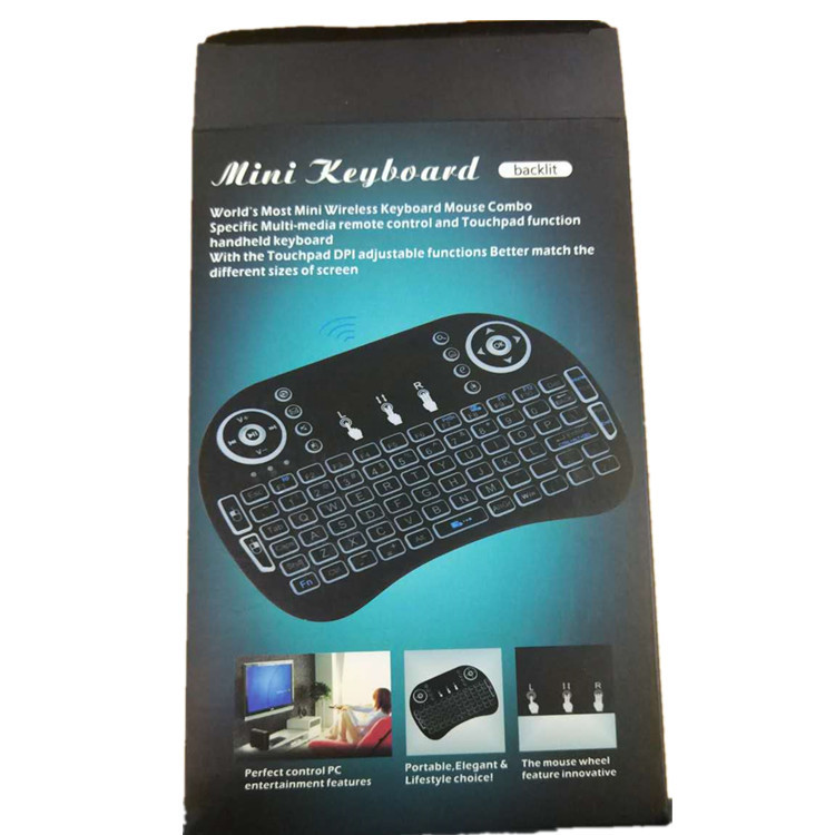 I8 teclado mini teclado de litio retroiluminado de tres colores I8 MX3 C120 G10 mini keyboard