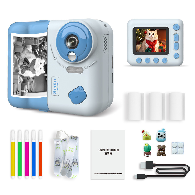 New Children's Camera Instant Printing 1080P HD Photo Video Photographing Camera Toy Birthday Gift New Children's Camera Instant Printing 1080P HD Photo Video Photographing Camera Toy Birthday Gift