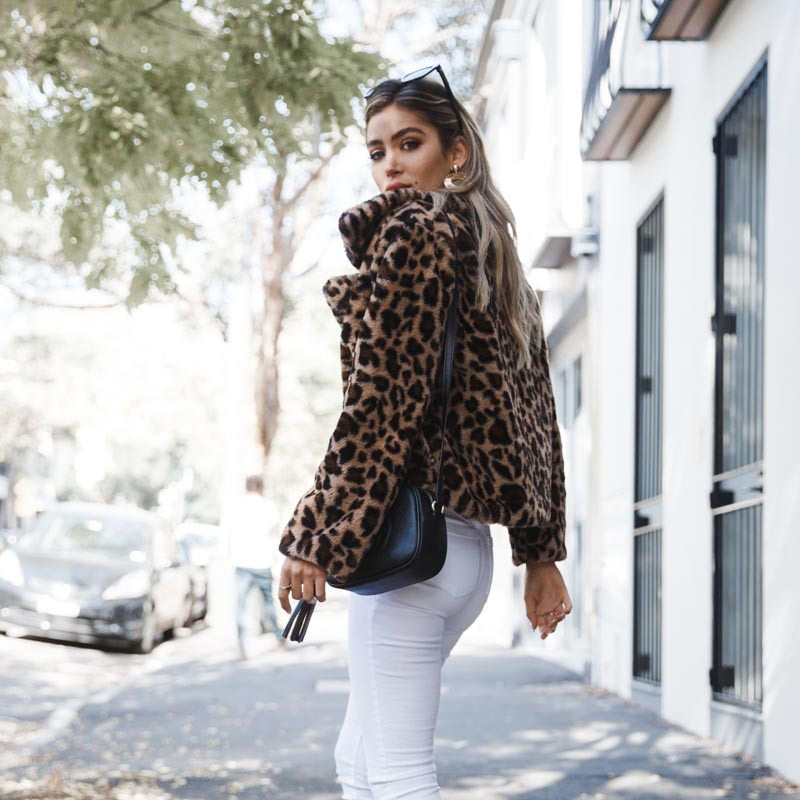 Dameskleding 2023 Herfst- en wintermode Konijnenbont Luipaardprint Bont Damesjas Pluche kleding Casual Losse bontjas_voghion.com