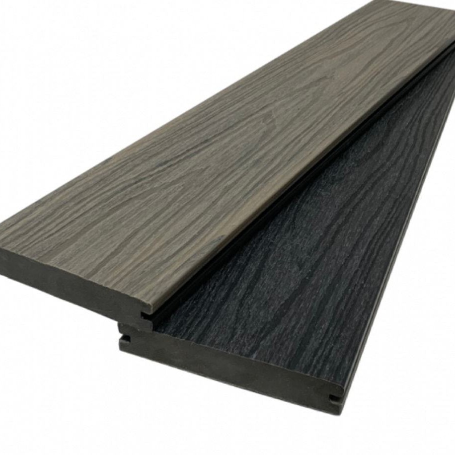 Piso Sólido Coextruido de Madera Plástica WPC 138x23 mm Antideslizante Anticorrosivo para Exteriores y Jardín