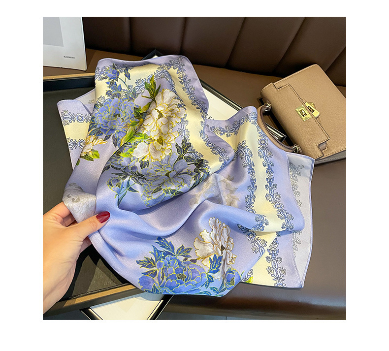 Printing Design Simple Style, Commute Style Women's Simple Style Commute Color Block Silk Printing Silk Scarf