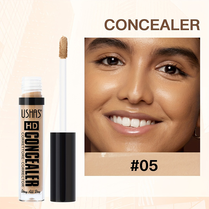 USHAS Cross-border spot corrector de larga duración, control de aceite a prueba de agua, protección contra las ojeras, base líquida, lápiz reparador líquido