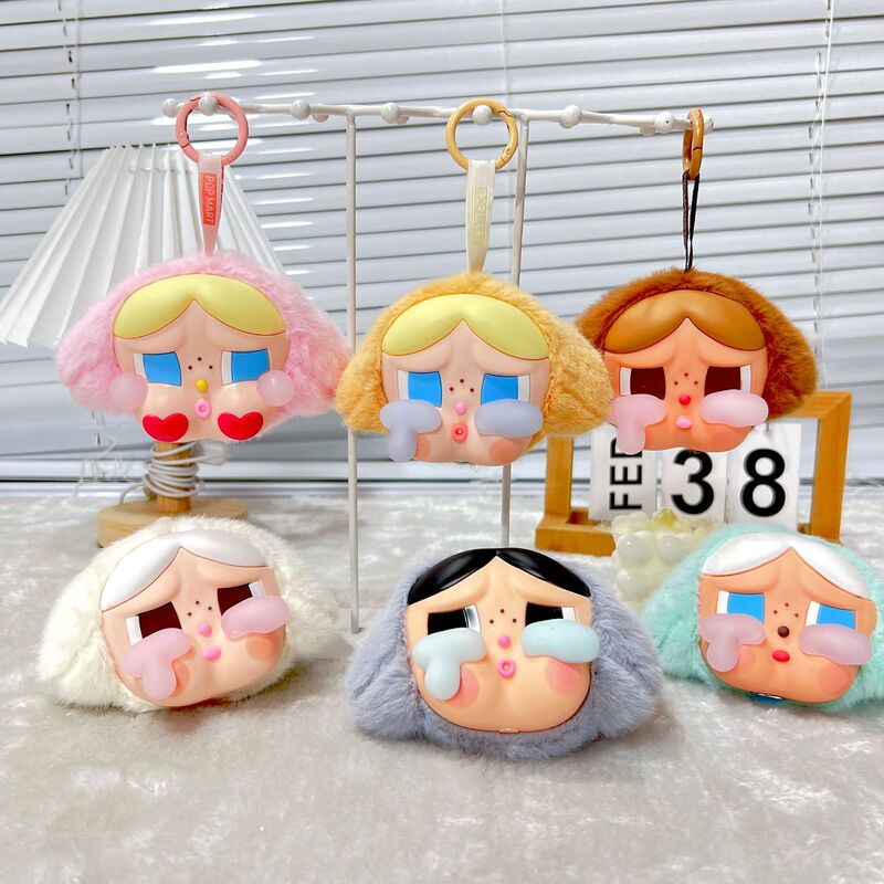 かわいいビニール泣き子ヘッドペンダントぬいぐるみ漫画バッグペンダントキーホルダー布人形人形|undefined