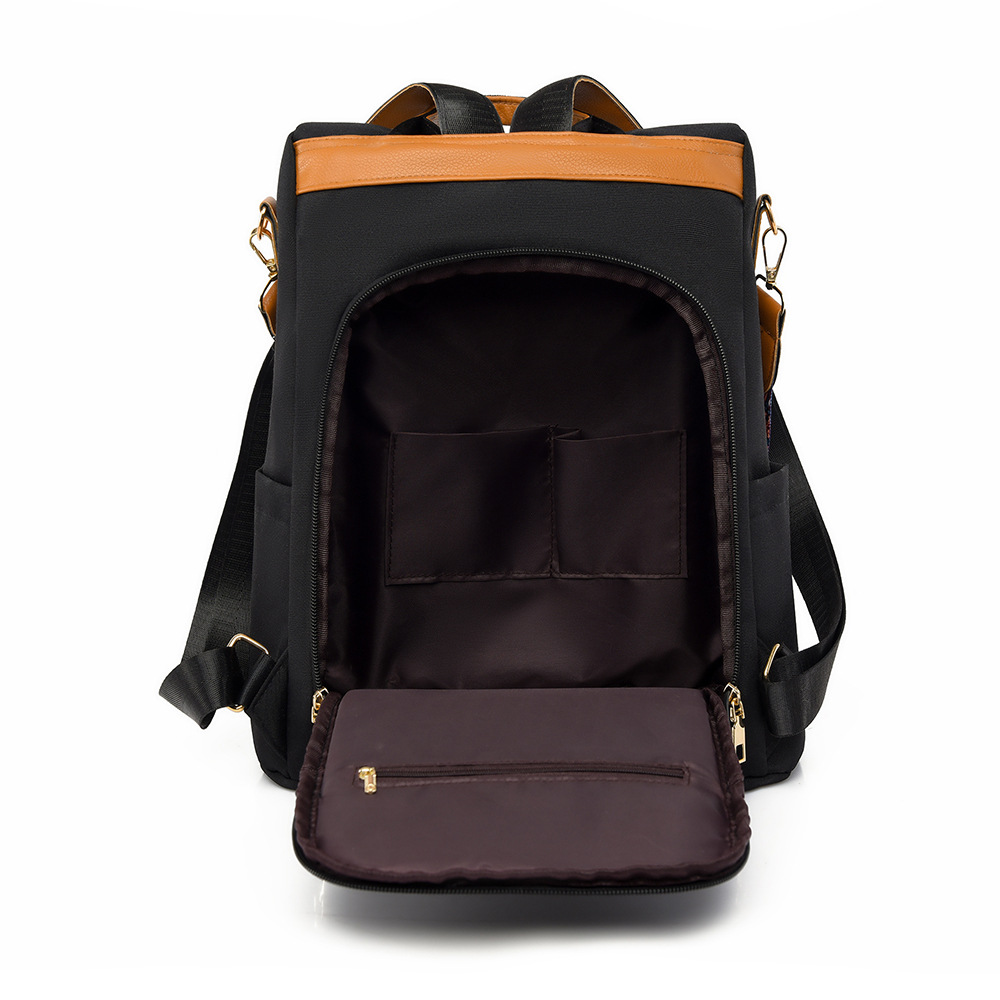 Mochila antirrobo para mujer bordada de nueva moda Mochila de viaje simple y ligera Mochila de doble uso para desplazamientos urbanos