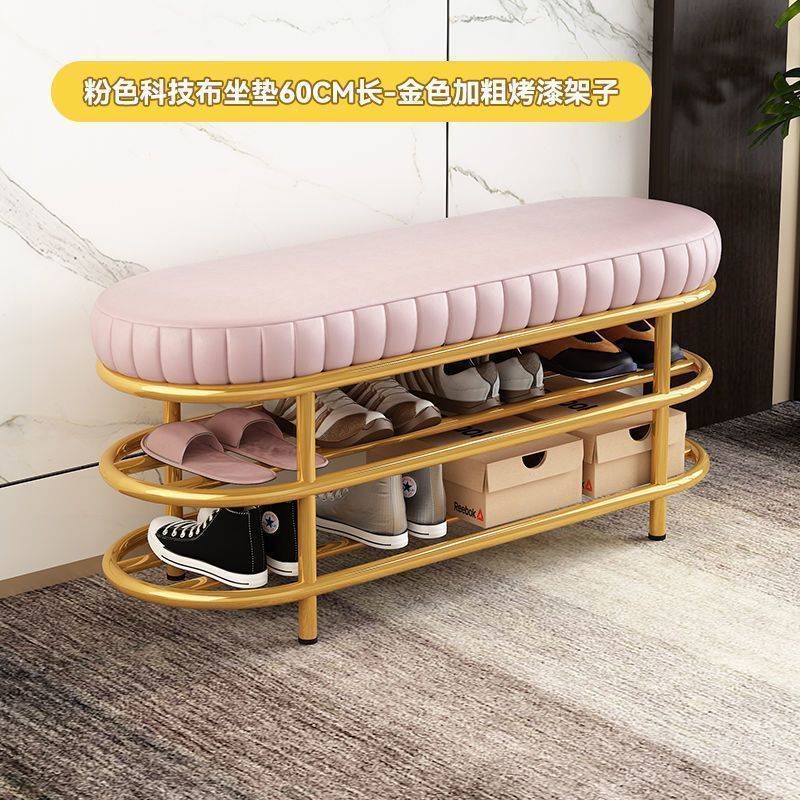 Cambio de zapatos en la puerta del taburete, bolso suave para el hogar, taburete para zapatos, gabinete de zapatos, taburete para sentarse en una puerta