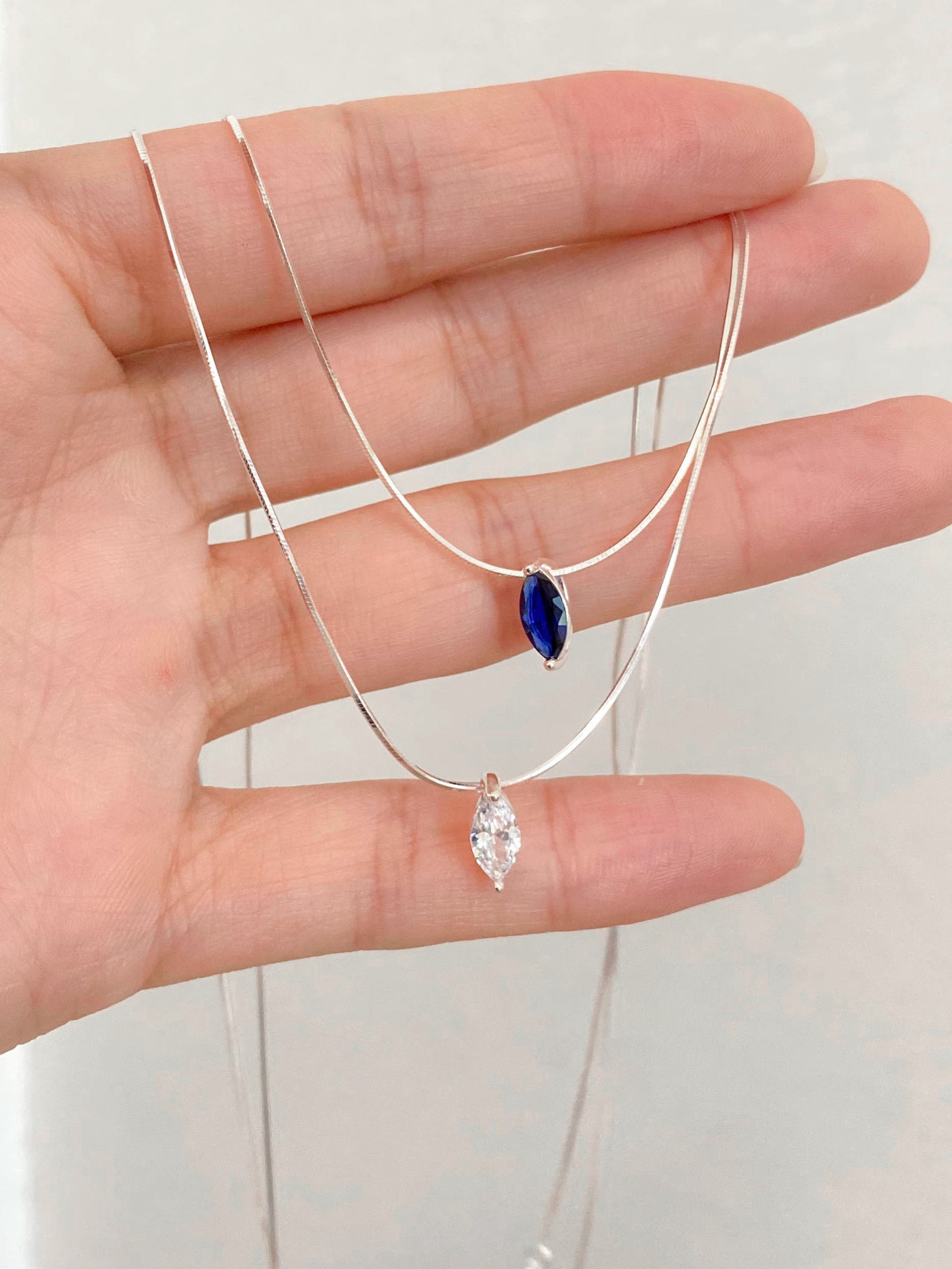 Lobster Trigger Clasp Closure Clasp Closure Type 1 Piece 925 Sterling Silver Geometric 925 Sterling Silver Snake Chain Pendant Necklace