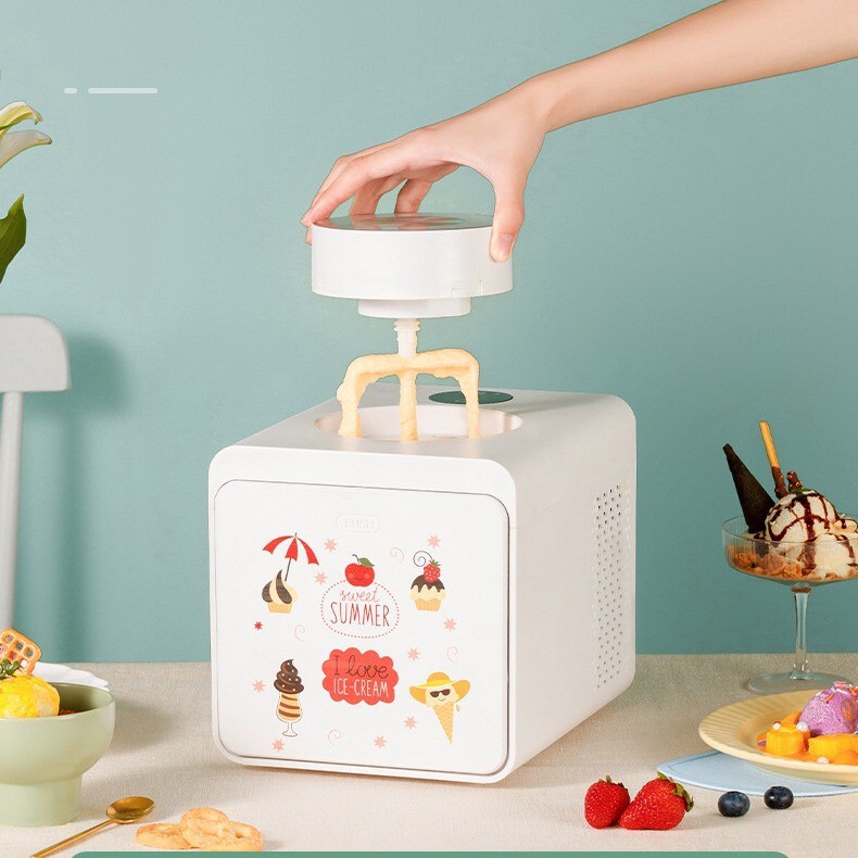 Cross-border US-regulated portable household ice cream machine milk fruit cone ice cream machine fried yogurt machine frozen