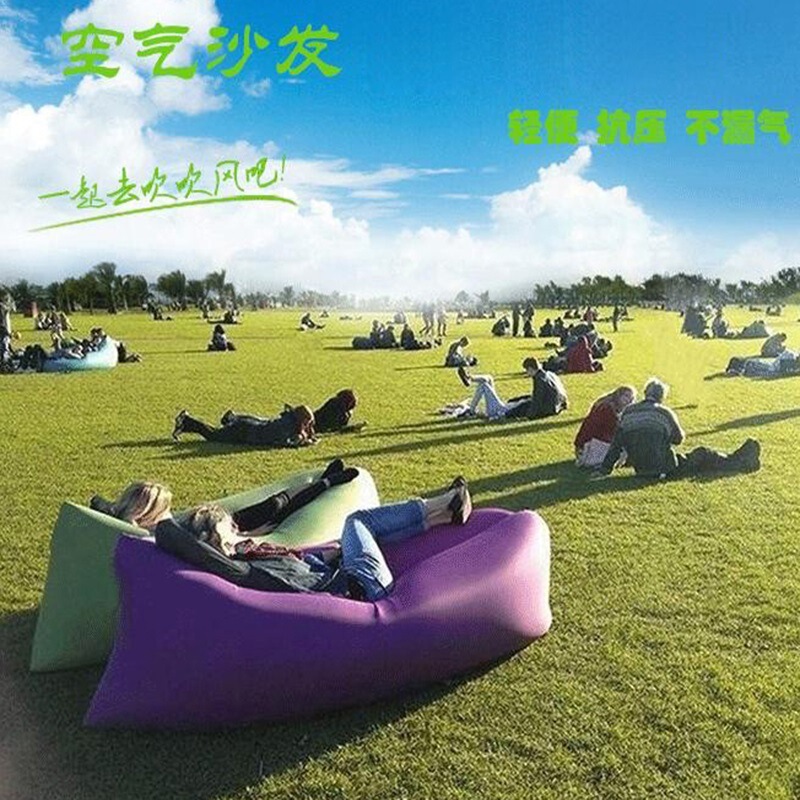 Outdoor Lazy Inflatable Sofa Lunch Break Portable Air Bed Picnic Camping Style Inflatable Mattress Air Bed Music Festival