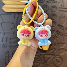 卡通植绒小熊钥匙扣dora公仔挂件萌粒潮玩钥匙扣包挂饰小礼品批发