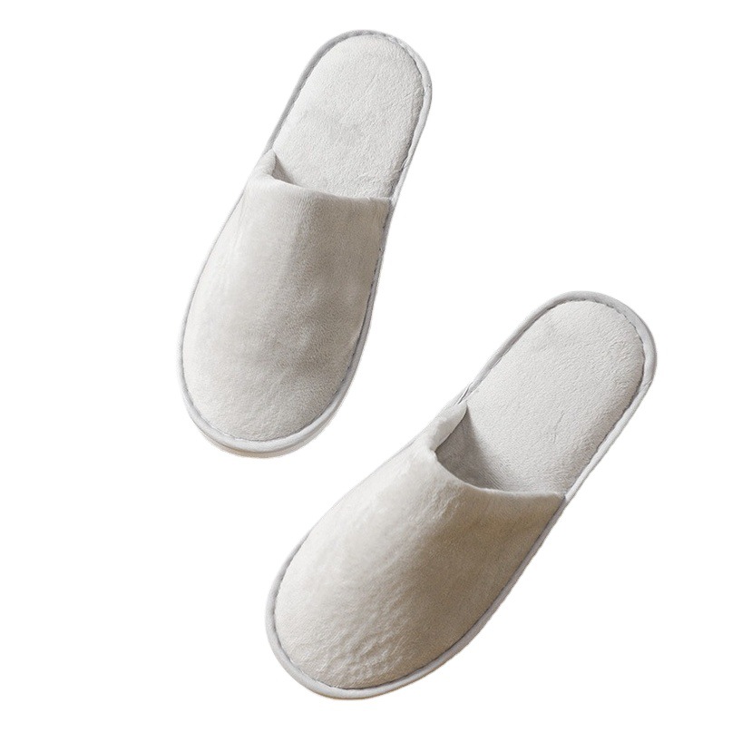 Super five-star hotel with beauty salon B & B high-grade super soft crystal velvet non-slip thickened non-disposable slippers