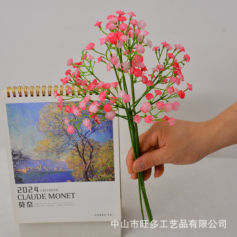 Cielo estrellado artificial 3 tenedor siente pegamento suave cielo estrellado decoración de la boda celebración de flores de plástico flor artificial ramo artificial