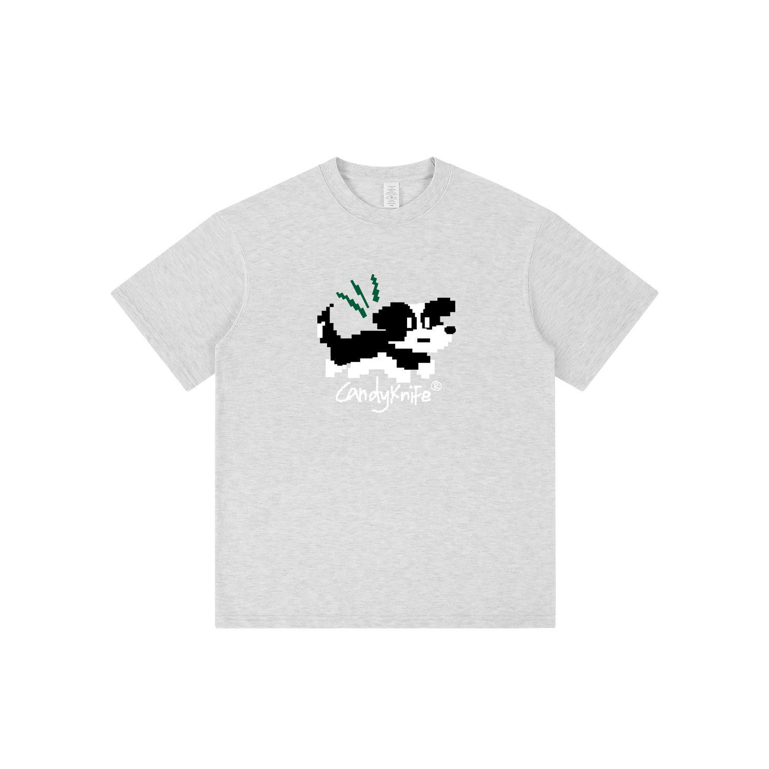 Pixel Style Cute Cartoon Puppy Printed Couple's Half Sleeve Top INS Summer New Pure Cotton Short Sleeve T-Shirt