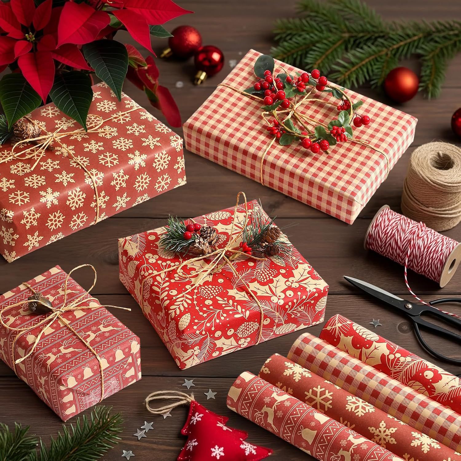 Papel de regalo de gran tamaño de Navidad, rollo, cabeza de reno, papel de regalo azul, papel de regalo, papel de regalo divertido de Navidad