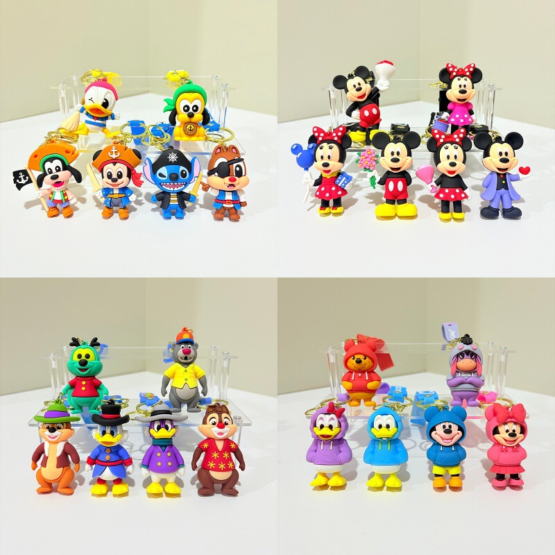 Cross-Border Creative Cartoon Sweatshirts Mickey Winnie the Pooh Donald Duck Doll Keychain Pendant Key Chain Accessories Wholesale Cross-Border Creative Cartoon Sweatshirts Mickey Winnie the Pooh Donald Duck Doll Keychain Pendant Key Chain Accessories Wholesale