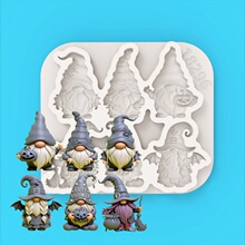 跨境新品侏儒小矮人万圣节圣诞节巧克力翻糖蛋糕模具18296