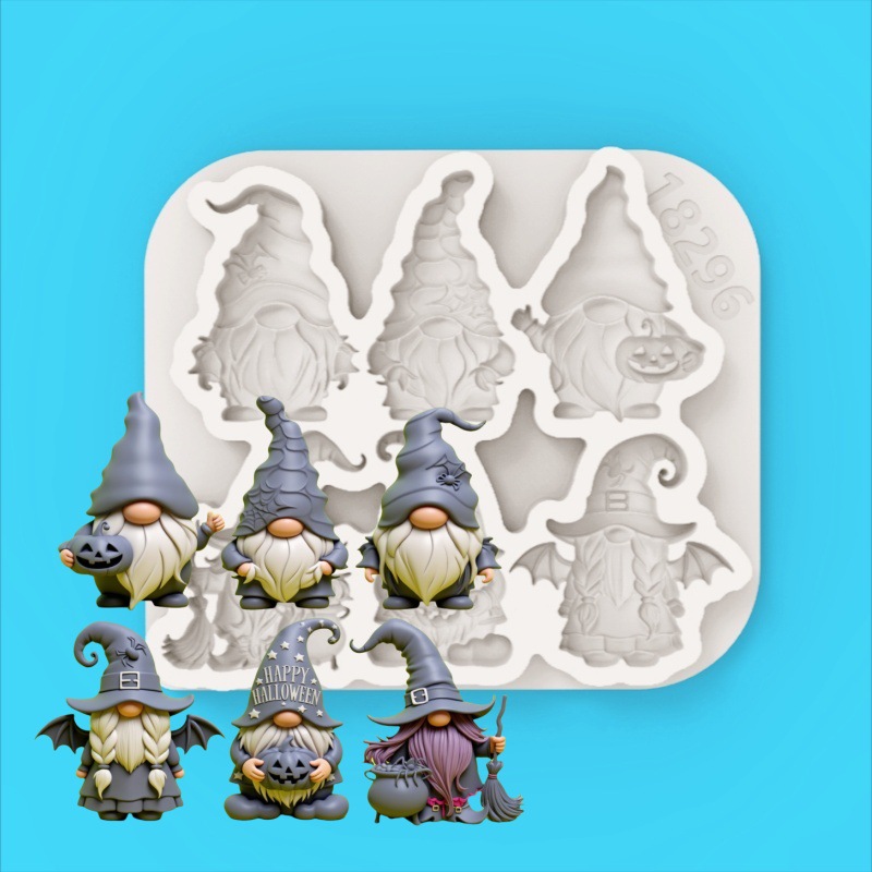 Cross-Border New Product Dwarf Dwarf Halloween Christmas Chocolate Fondant Cake Mold 18296