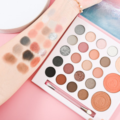 蘇拉美23色眼影盤沙灘熱戀珠光啞光腮紅陰影一盤多用眼影廠家直銷