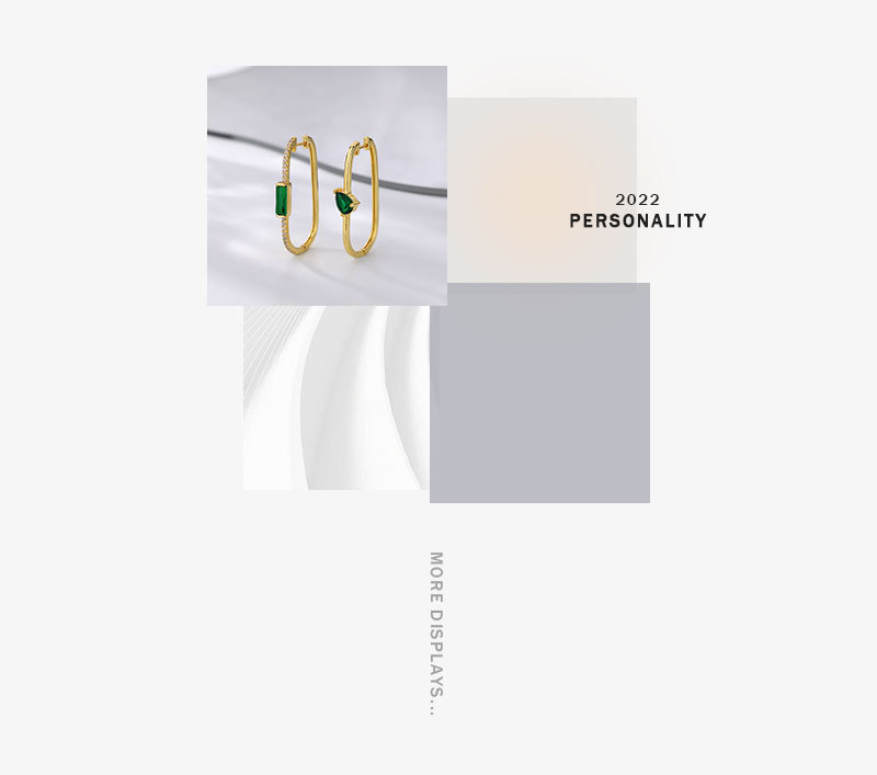 Fashion Geometric Copper Plating Zircon Earrings 1 Pair