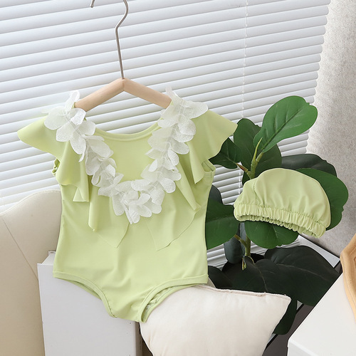 Children's Summer Swimwear  New Sweet and Cute Fashion Princess Style Girl Baby Swim Suit One-Time Shipping