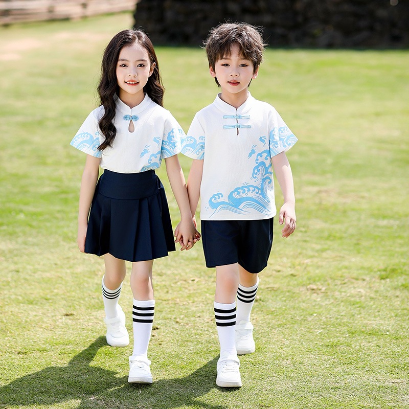61儿童大合唱演出服小学生班服民族风幼儿园园服诗歌朗诵表演服
