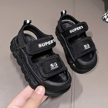 真皮男童凉鞋新款夏季百搭中小童防滑软底沙滩鞋