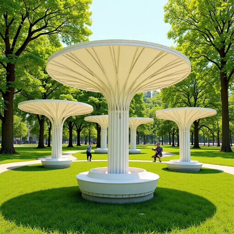 大型不锈钢廊架雕塑景观长廊公园小区创意异形亭子户外钢结构廊架