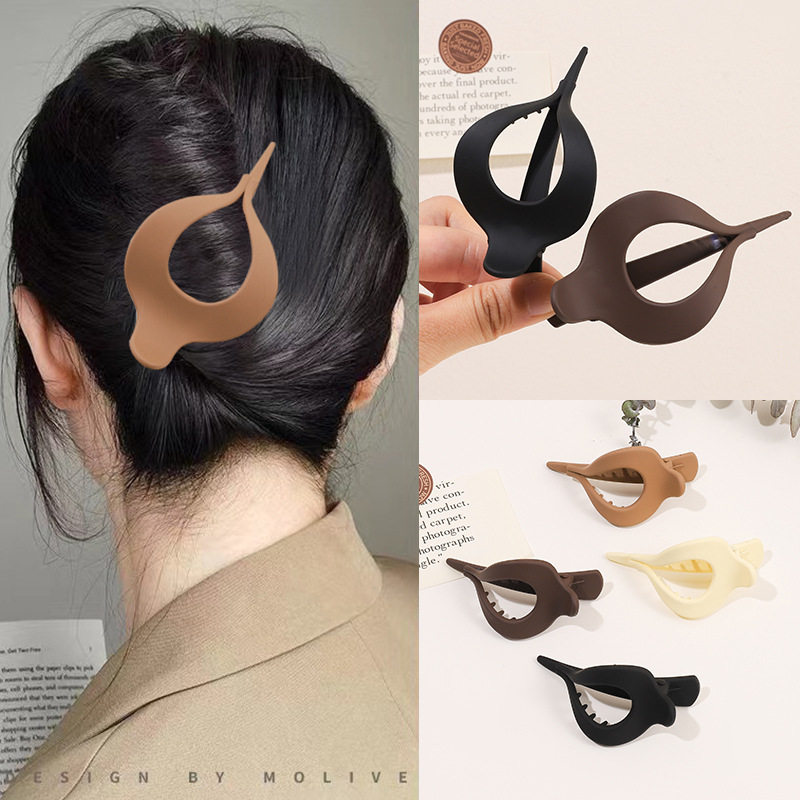 Korean and Japanese Style Matte Hairpin Lazy Duckbill Clip Back of the Head Hairpin Hair Styling Tool Clip Hair Accessory