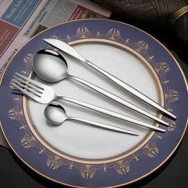 百仕达薄款葡萄牙家用刀叉勺套装酒店餐具西餐餐刀牛排刀餐具批发