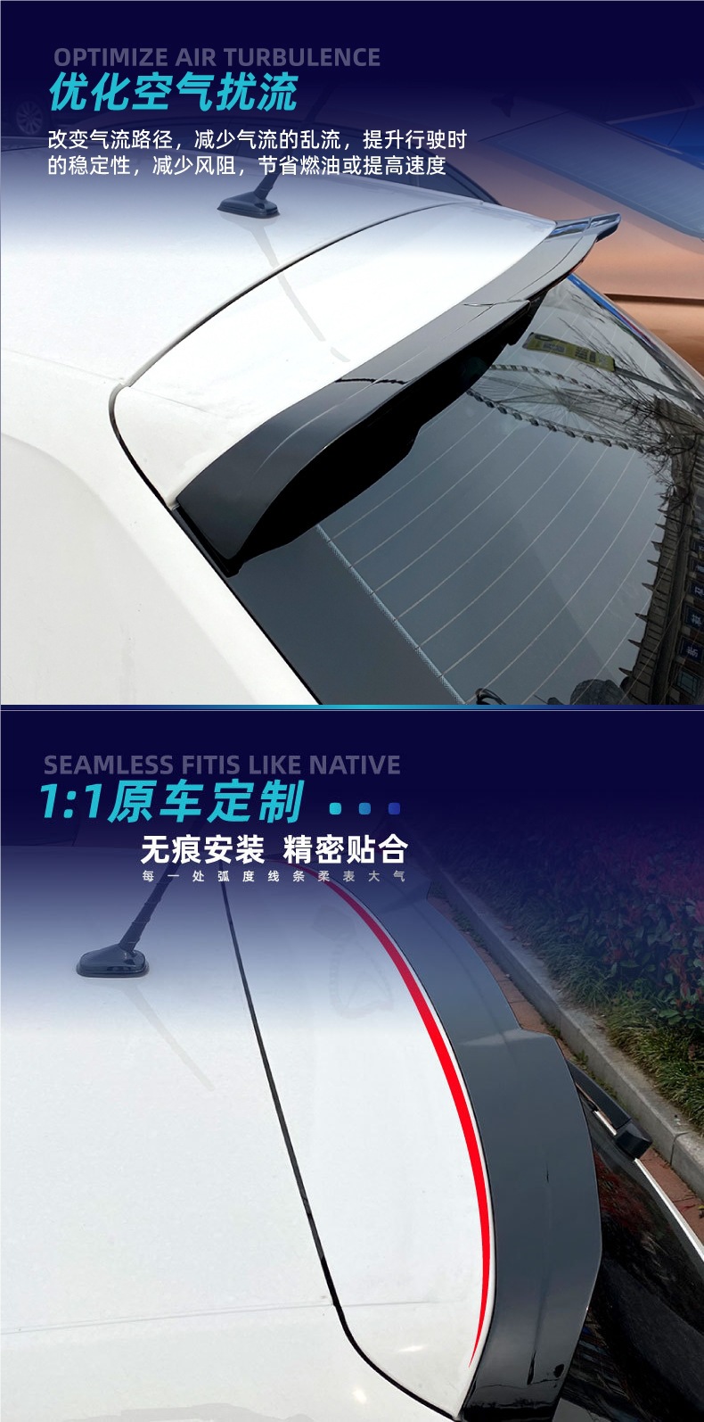 Suitable for Cross-Border Modification of Volkswagen Polo Facelift Models + Rear Wing and Roof Spoiler