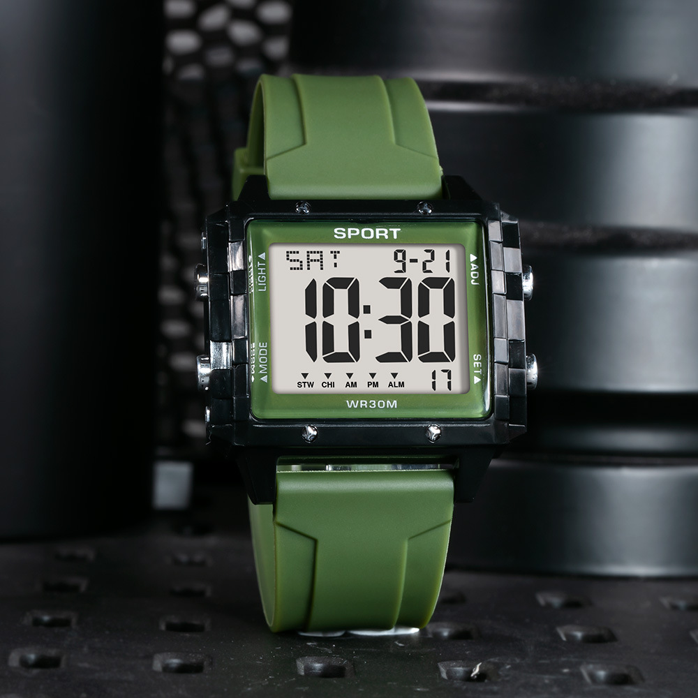 Reloj electrónico de moda para estudiantes adolescentes al aire libre multifuncional alarma de alarma