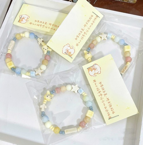 Dopamine Colored Ceramic Starfish Bracelet Niche Ins Design Bracelet Best Friend Versatile DIY Handmade Jewelry for Women Wholesale