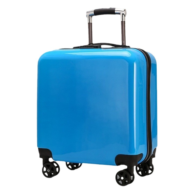 18 pulgadas logotipo impreso equipaje de los niños caja de la carretilla de gran capacidad de la rueda universal contraseña caso de embarque fábrica al por mayor