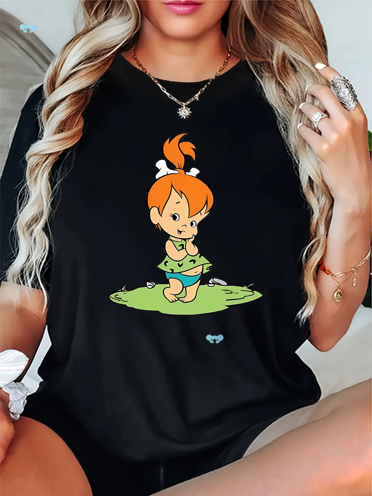 Женская милая футболка с аниме-принтом, хлопок, кросс-граничная доставка