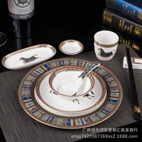 High-end ceramic tableware for hotel, set, 4 piece set
