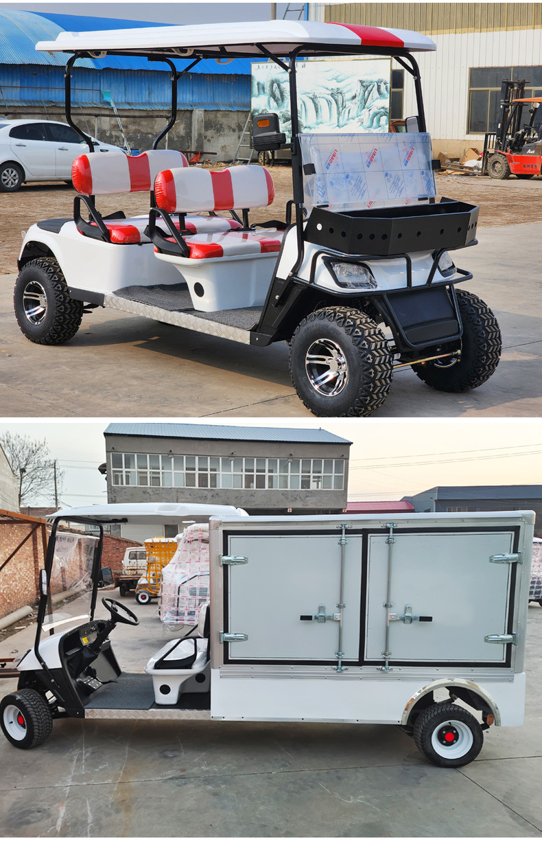 Electric Golf Cart, Four-Wheel Sightseeing Car, Campus, Factory, Property, Scenic Spot Shuttle Bus, Golf Cart