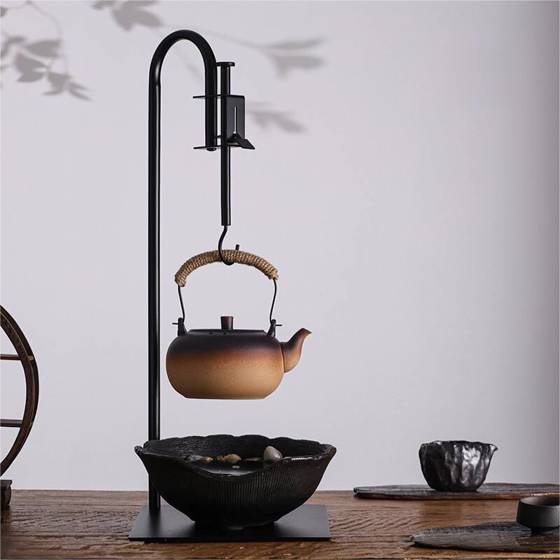 New style stove tea cooker free hook retro old rock mud electric ceramic stove tea art hook kung fu tea set accessories vertical