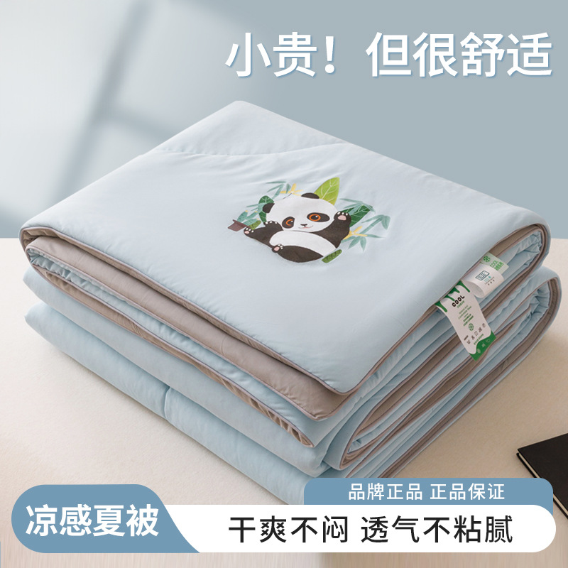 Colcha de aire acondicionado de seda fresca, edredón fino de verano, dormitorio individual, edredón fresco de verano, núcleo de edredón de verano, lavable a máquina