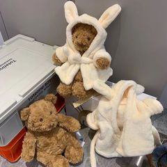 国産ジェリーキャットニップのジェリーと同じスタイルのバスローブを着たバアシロクマのぬいぐるみギフト