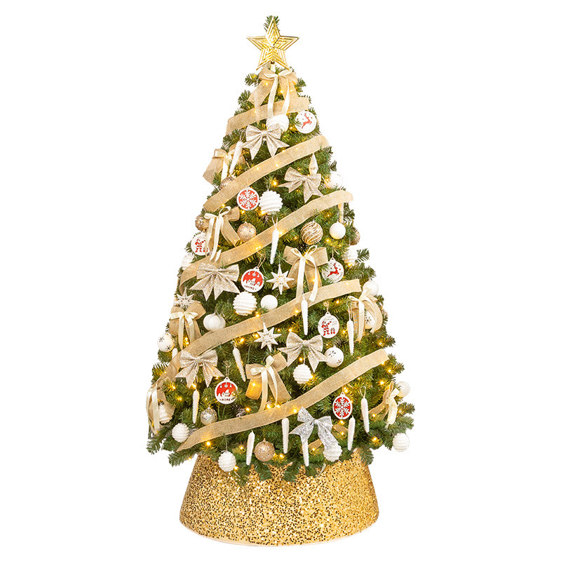 Nuevo árbol de Navidad, decoración navideña para el hogar, paquete grande, decoración encriptada, simulación artificial luminosa, nuevo