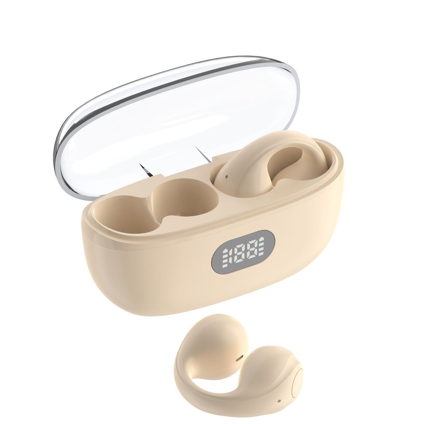 T33 Bluetooth 5.3 Auriculares inalámbricos Clip de pantalla digital Tipo de oído Escuchar música Llamar sin oídos Transfronterizo 2023