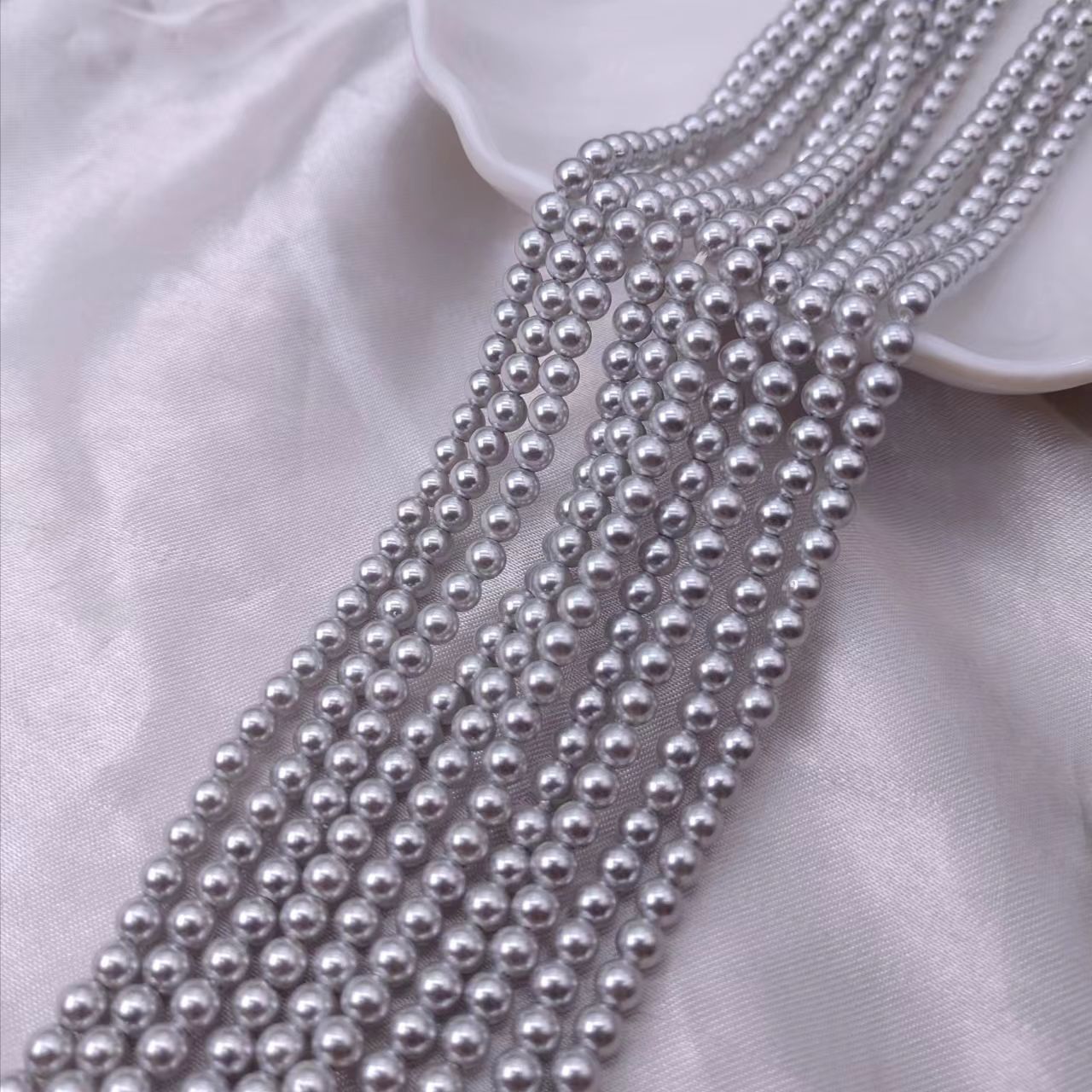 Perlas de concha con orificio recto grande de 1.2mm, perlas pequeñas, perlas espaciadoras de concha del Mar del Sur, perlas espaciadoras de estilo antiguo con diseño de corona de fénix para bricolaje, venta al por mayor. image 14
