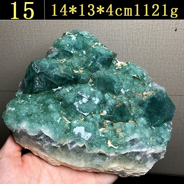 Madagascar Natural Sunlight Green Fluorite Raw Stone Specimen Color Change Green Mineral Crystal 48 sup
