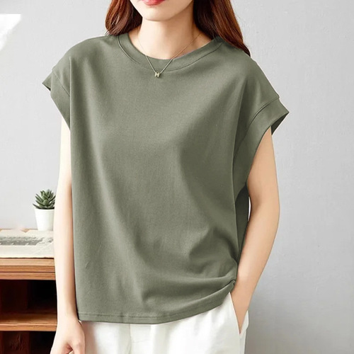 Design sense summer versatile T-shirt for women, backless top with retro literary style, suitable for women's casual wear
