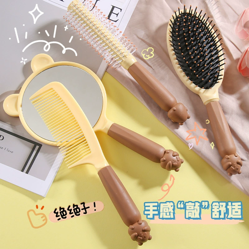 Новый стиль женская расческа набор из четырех частей бытовой расческа для волос расческа надувная расческа черный массажный расческа пластиковый пушистый расческа зеркальный набор