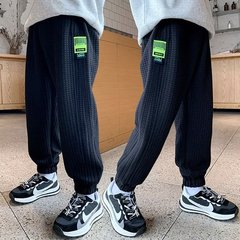 兒童裝男童秋裝褲子2023新款春秋款運動衛褲中大童秋季男孩長褲潮